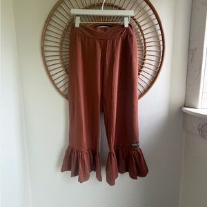 Matilda Jane Rust Ruffle Hem Casual Pants